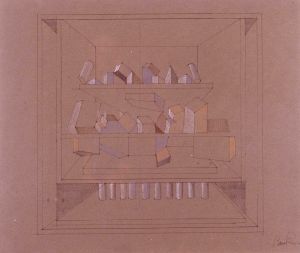 Dibujo preparatorio para 'Caja de sorpresas'